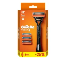 Бритва с 1 смен.кассетой GILLETTE Fusion +Смен касс для бритья 3шт( набор)