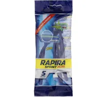 Бритва одноразовая Rapira SPRINT PLUS 2-л,фик.гол,увл.пол.5шт/уп РК-52СП03