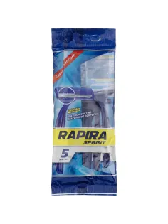 Бритва одноразовая Rapira SPRINT 2-лезв.,фикс.головка, 5шт/уп РК-52СП01