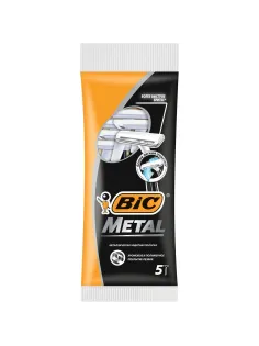 Бритва одноразовая BIC Metal с защ.метал.покрытием, 1 лезв.,5шт/уп 8994183