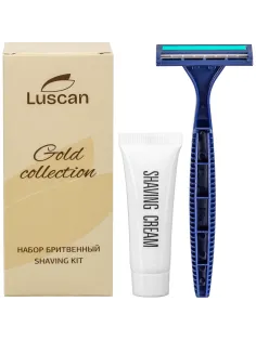 Набор бритвенный Luscan Gold Collection картон, 200шт/наб