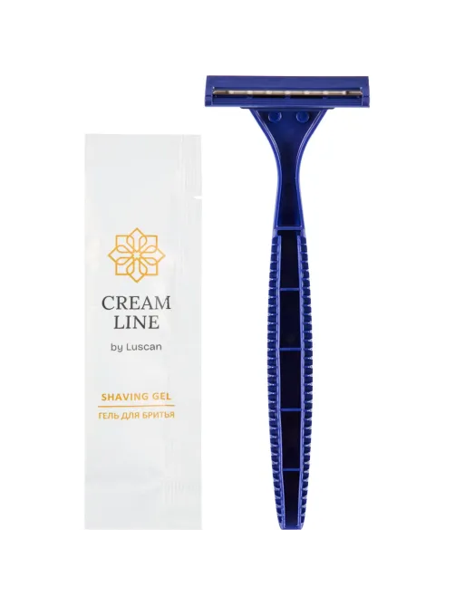 Набор бритвенный Luscan Cream Line флоупак,200шт