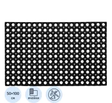 Коврик входной резиновый Luscan Professional 50x100х1,6 см черный