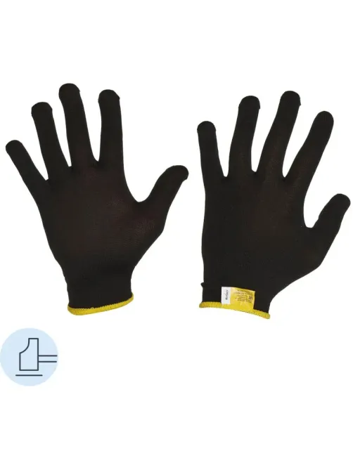 Перчатки нейлон Manipula МИКРОН БЛЭК(TNY-25/MG102) 10 п/уп р7