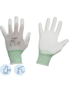 Перчатки защитные нейлон с п/у, белый Manipula МИКРОПОЛ (TPU-13/MG-162) р.9