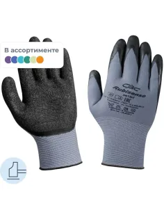 Перчатки защит.Rubisense pe15nl/46-371 полиэфир с латекс.текстурир.покр. р9