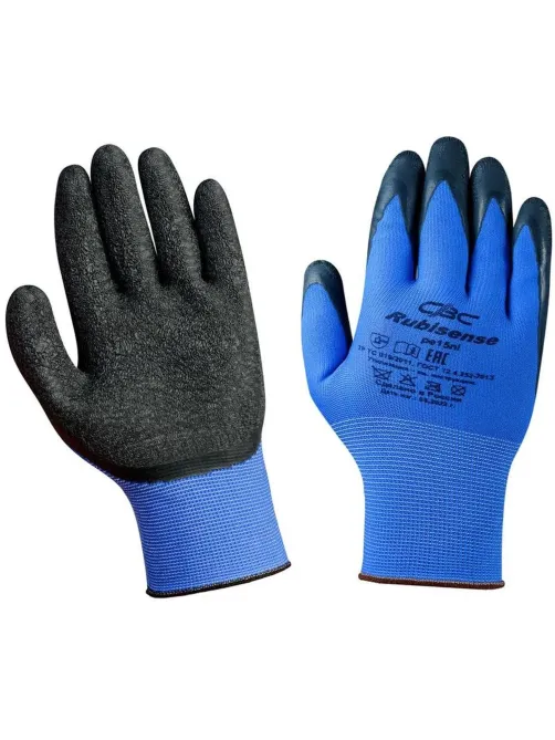 Перчатки защит.Rubisense pe15nl/46-371 полиэфир с латекс.текстурир.покр. р9
