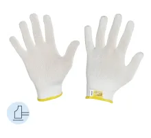 Перчатки нейлон Manipula МИКРОН (TNY-24/MG101) белые 10 пар/уп р8