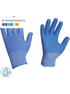 Перчатки защитн. нейлоновые с ПВХ арт.nl11pd/16-318 (р.9/11)