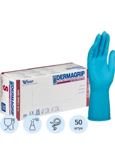 Перчатки мед.смотров. латекс.,нестер.,н/о, Dermagrip High Risk(S) 25 пар,ПС