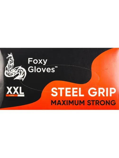 Перчатки одноразовые нитрил Steel Grip цв.оранжевый (50 пар/уп)р.XXL,ПС