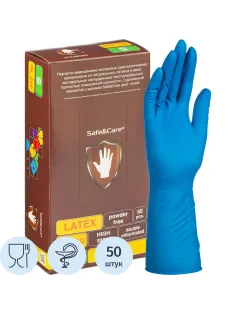 Перчатки латекс., н/с, н/о, S&C High Risk TL210/ DL210 (S)25пар/уп,ПС