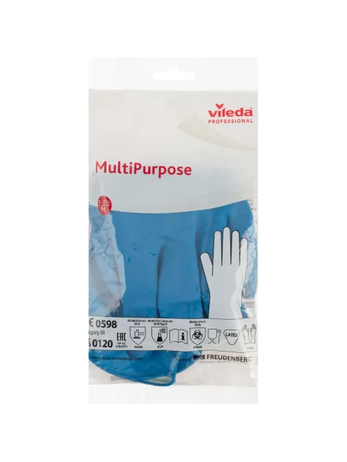 Перчатки резиновые Vileda Profes латекс синий рM 100753/174353,ПС