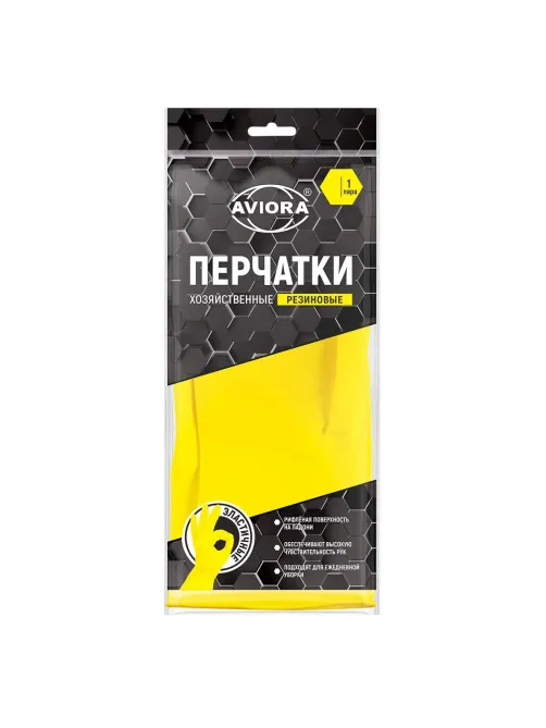 Перчатки резиновые AVIORA (402-568) р.L 12пар/уп