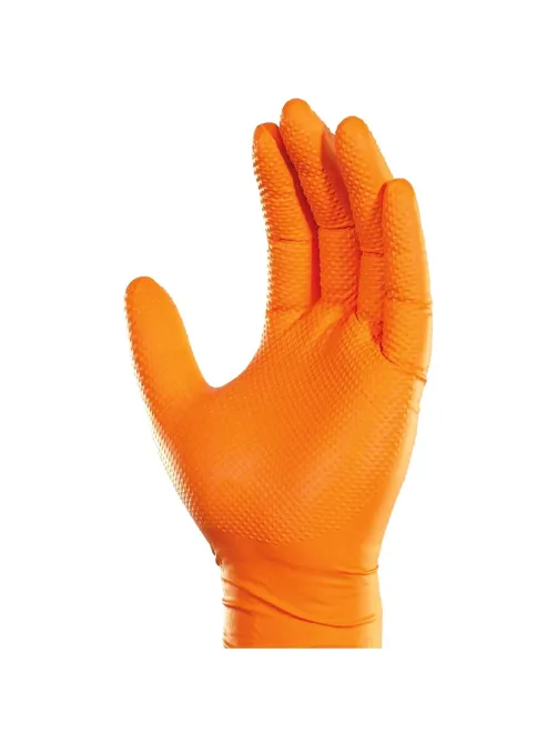 Перчатки одноразовые нитрил Steel Grip цв.оранжевый (50 пар/уп)р.XXL,ПС