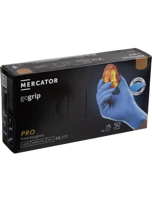 Перчатки одноразовые нитрил GOGRIP BLUE цв.голубой (25пар/уп)р.L,ПС