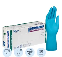 Перчатки мед.смотров. латекс.,нестер.,н/о, Dermagrip High Risk(L) 25 пар,ПС