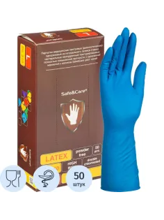 Перчатки латекс., н/с, н/о, S&C High Risk TL210/ DL210 (L)25пар/уп,ПС