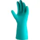 Перчатки нитриловые с хлопковым напылением JetaSafety JN711 цв.зеленый р.XL