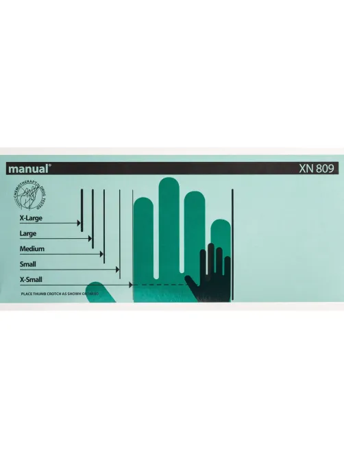 Перчатки мед.смотров. нитрил.,нестер., зеленый ,MANUAL XN 809 (XL) 25пар,ПС