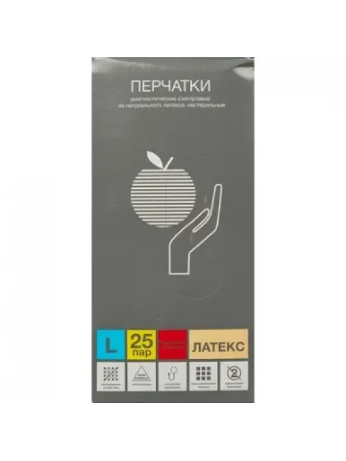 Перчатки мед.смотров. латекс., нест.,н/o, High Risk,Benovy(L) 25 пар/уп