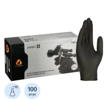 Перчатки одноразов. нитрил JetaSafety JSN908 черные р.M (50 пар/уп)