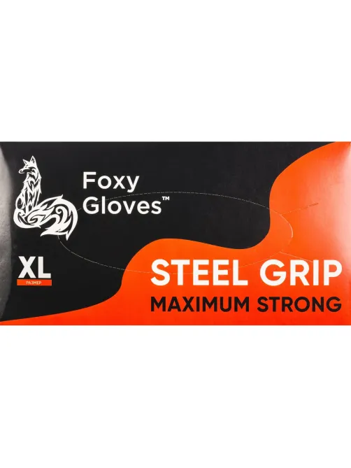 Перчатки одноразовые нитрил Steel Grip цв.оранжевый (50 пар/уп)р.XL,ПС
