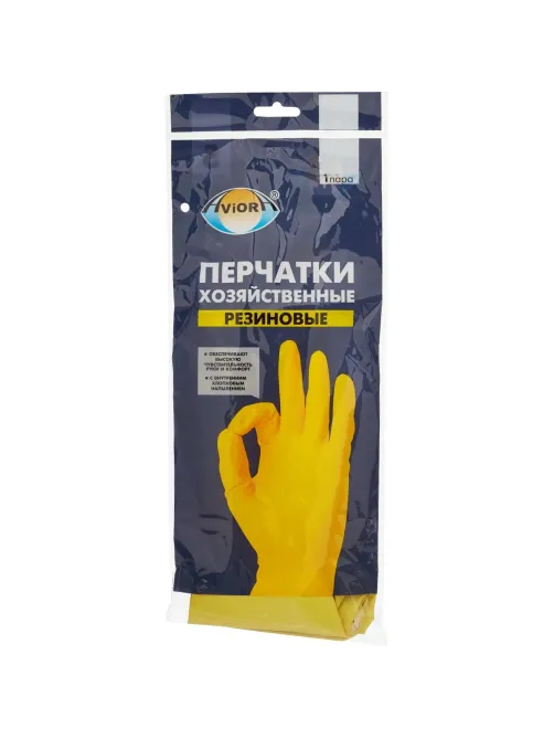 Перчатки резиновые AVIORA (402-567) р.M 12пар/уп