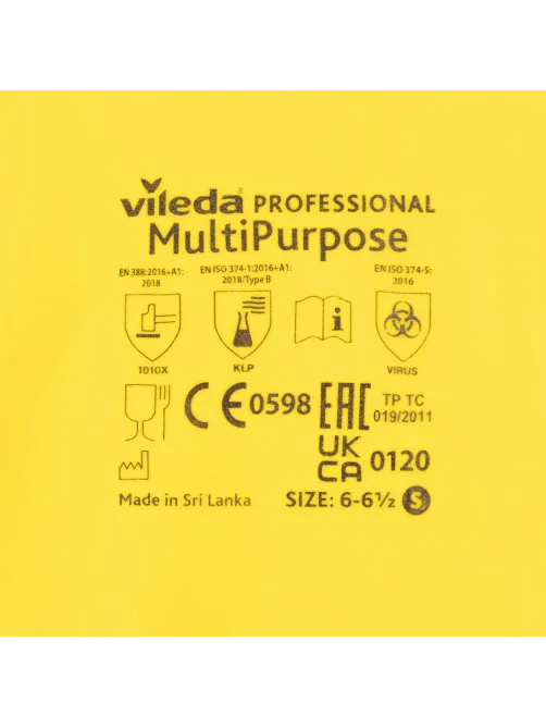 Перчатки резиновые Vileda Profes латекс желтый рL 100760/174375,ПС