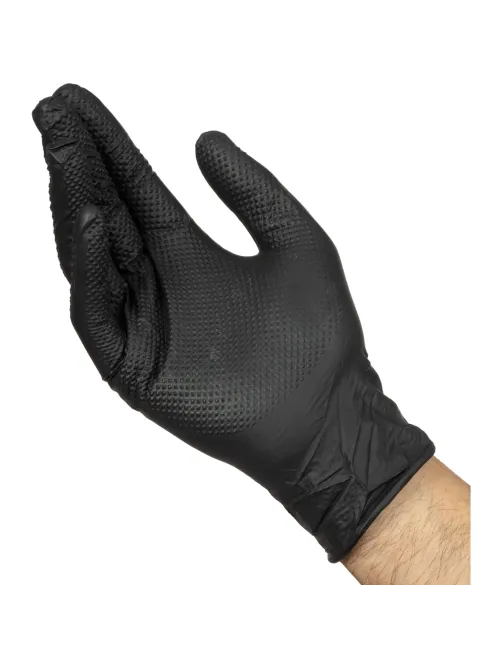 Перчатки одноразовые нитрил GOGRIP BLACK цв.черный (25пар/уп) р.XL,ПС