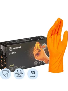 Перчатки одноразовые нитрил GOGRIP ORANGE цв.оранжевый (25пар/уп)р.XXL,ПС