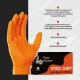 Перчатки одноразовые нитрил Steel Grip цв.оранжевый (50 пар/уп)р.М,ПС