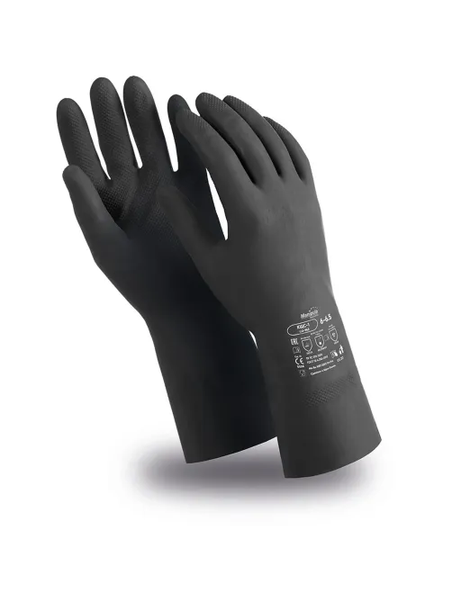 Перчатки латекс черный Manipula КЩС-1 (L-U-03/CG-942) р.9,ПС