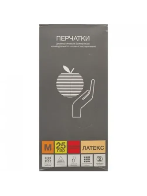 Перчатки мед.смотров. латекс., нест.,н/o, High Risk,Benovy(M) 25 пар/уп