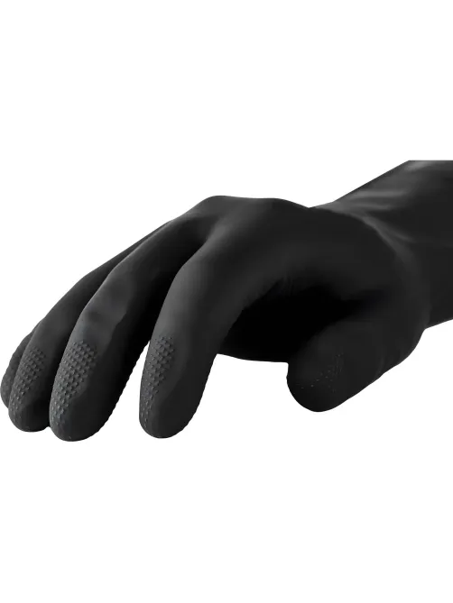 Перчатки латекс черный Manipula КЩС-1 (L-U-03/CG-942) р.7,ПС
