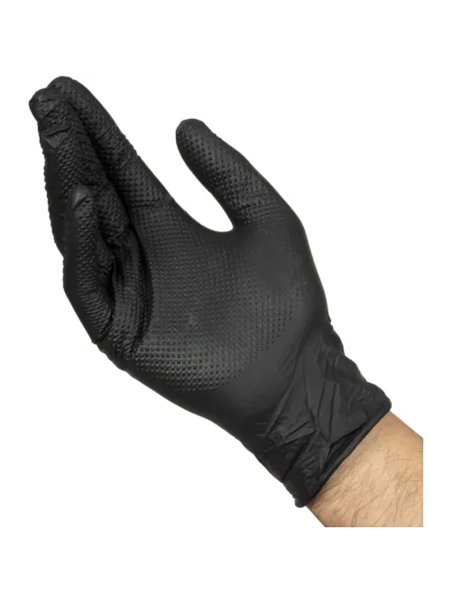 Перчатки одноразовые нитрил GOGRIP BLACK цв.черный (25 пар/уп) р.М,ПС