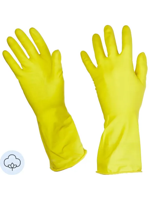 Перчатки резиновые PACLAN Practi латекс желтые р-р M 407897/4078974