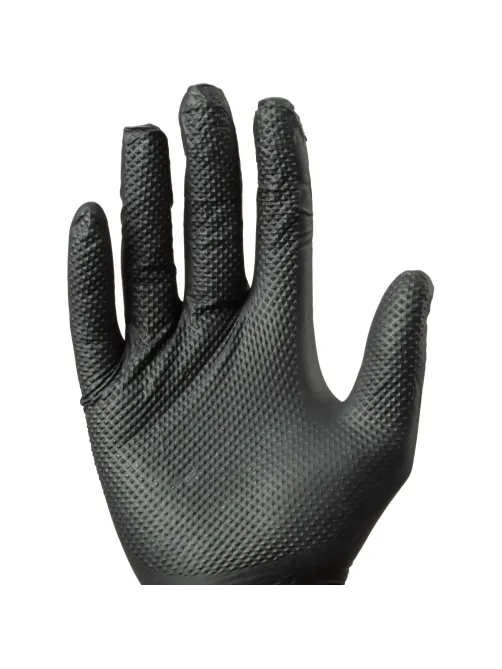 Перчатки одноразовые нитрил GOGRIP BLACK цв.черный (25 пар/уп) р.М,ПС