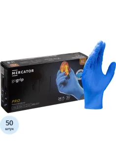 Перчатки одноразовые нитрил GOGRIP BLUE цв.голубой (25пар/уп) рXL,ПС