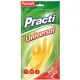 Перчатки резиновые PACLAN Practi латекс желтые р-р M 407897/4078974