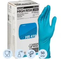 Перчатки мед.смотров. латекс,н/с,н/о, MANUAL HR419 High Risk  XL 25пар,ПС