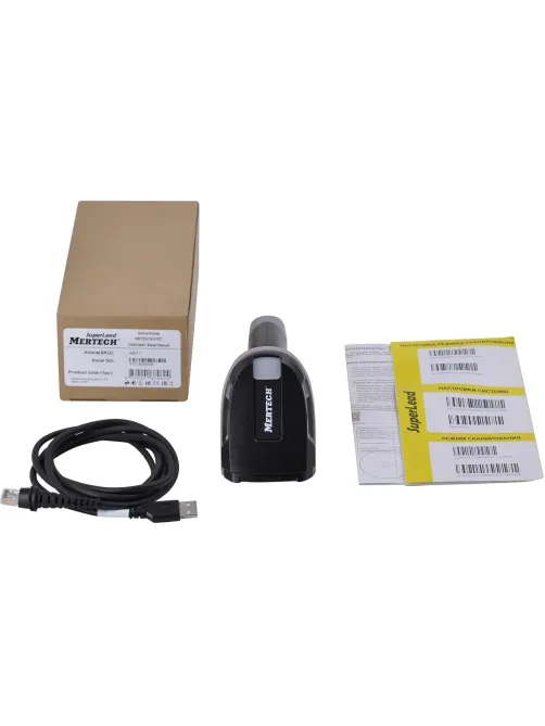 Сканер штрих кода MERTECH 2410 P2D USB, USB эмуляция RS232 black