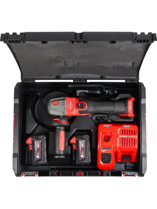 Шлифмашина угловая акк.Milwaukee M18 FSAG125XB-502X FUEL (Li-Ion 5 Ач)