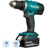 Дрель-шуруповерт аккум. MAKITA 18В, LXT, 42Нм, 2х3.0Ач (DDF453RFE)