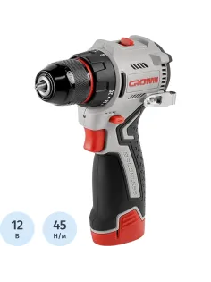 Дрель-шуруповерт аккумуляторная CROWN CT21129HMX-2 BMC