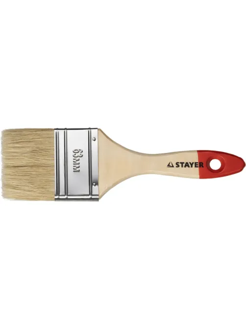 Кисть плоская 2,5"/63 мм, натур.щетина STAYER 0101-063