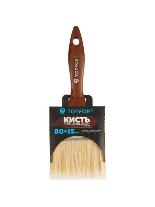 Кисть плоская по дереву Topfort Delicate 80х15