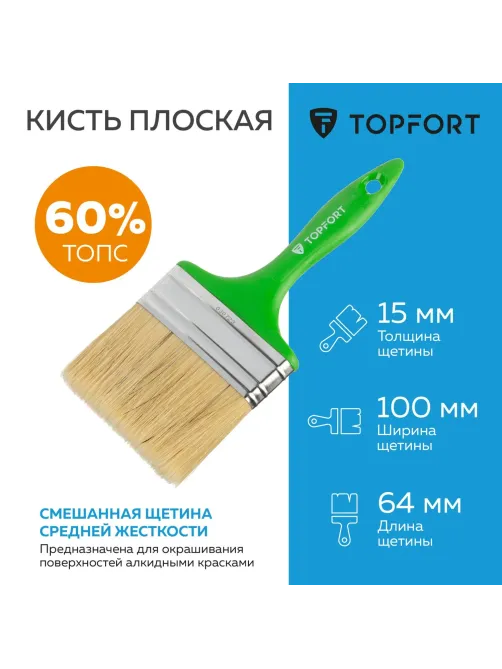 Кисть плоская Topfort 100x15