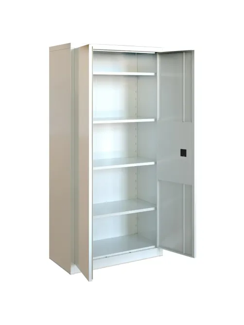 Шкаф MEG_медицин. оф. ШМм МСК-982.214 мет.,2-х ств.,4р.полки,р.замок, белый