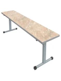 Скамья MET_180x32x46 пластик мрамор беж/серый НОВ